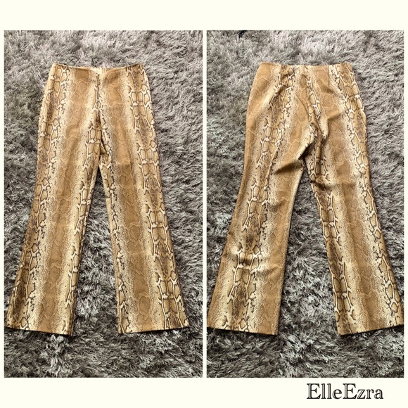 Cache Pants - Caché Snake Print Trousers - Size 12